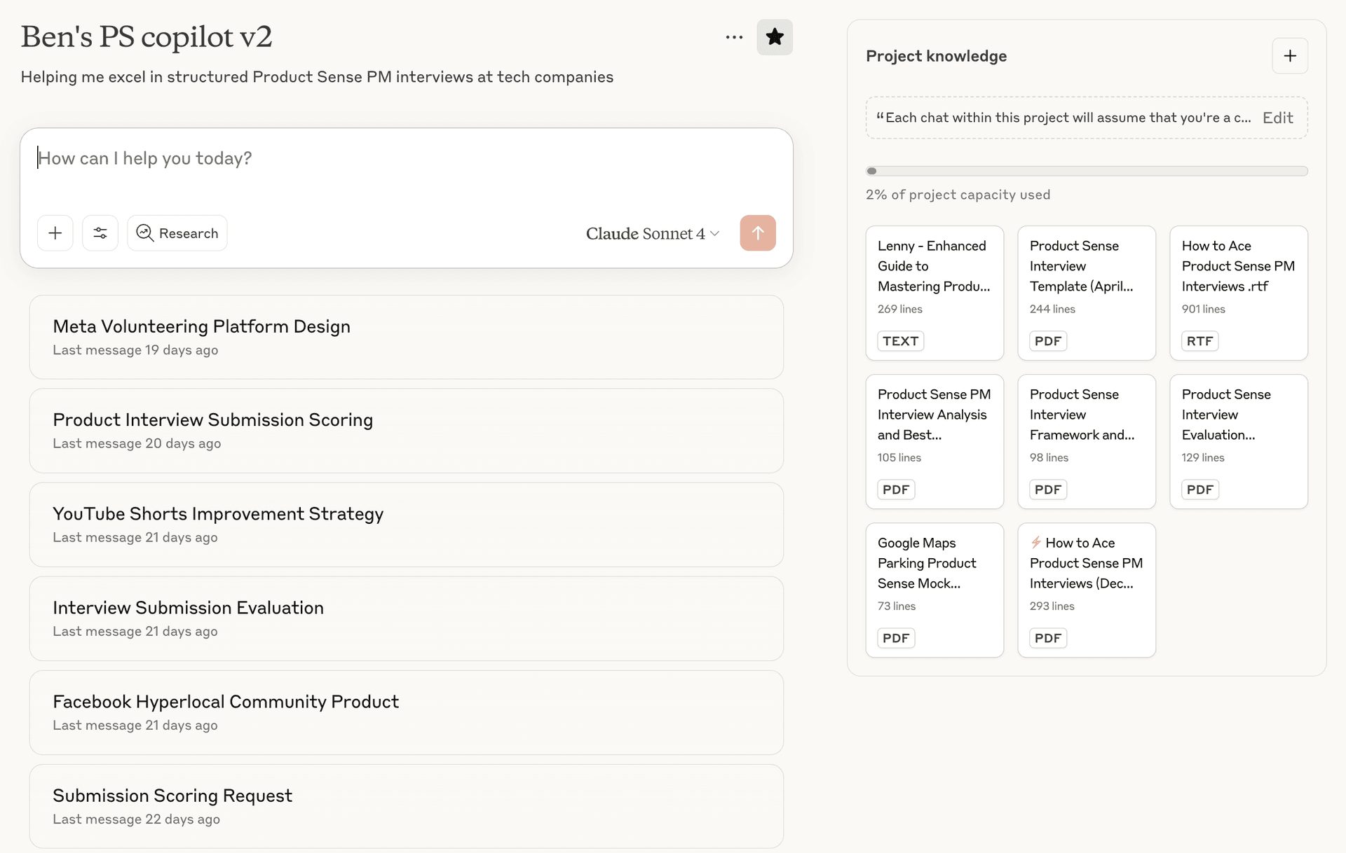 Product Sense Copilot Screenshot