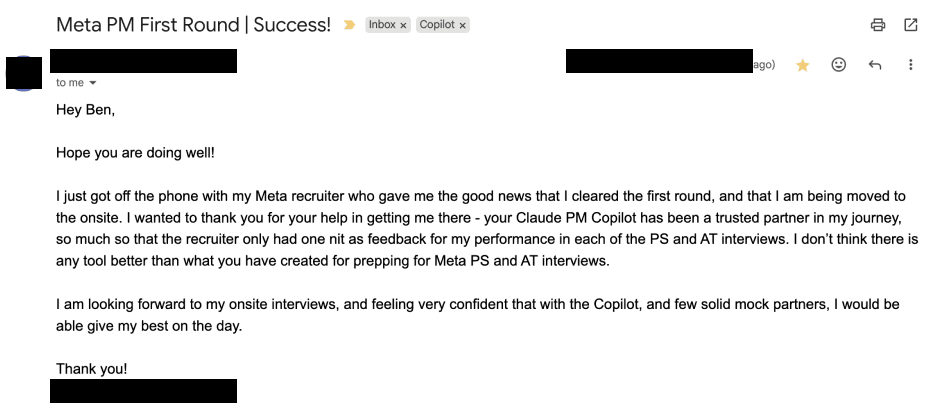 Meta First Round Copilot Quote October 2025