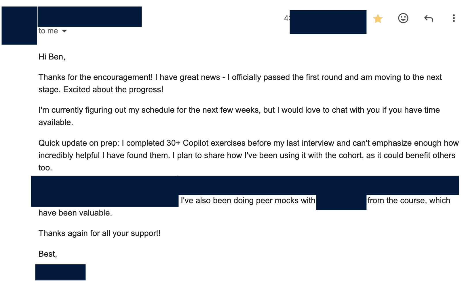 Student Testimonial